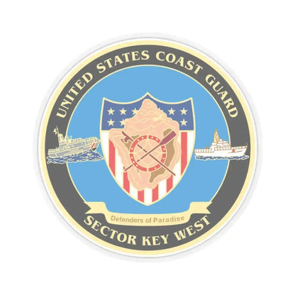 USCG Sector Key West   New 2006 (U.S. Coast Guard) STICKER Vinyl Kiss-Cut Decal 3 Inch Transparent - The Sticker Space