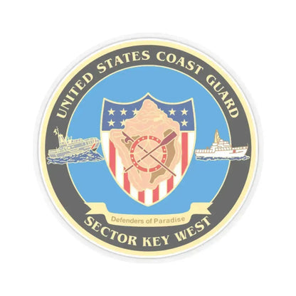 USCG Sector Key West   New 2006 (U.S. Coast Guard) STICKER Vinyl Kiss-Cut Decal 3 Inch Transparent - The Sticker Space
