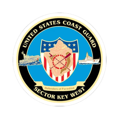 USCG Sector Key West   New 2006 (U.S. Coast Guard) STICKER Vinyl Kiss-Cut Decal 3 Inch White - The Sticker Space