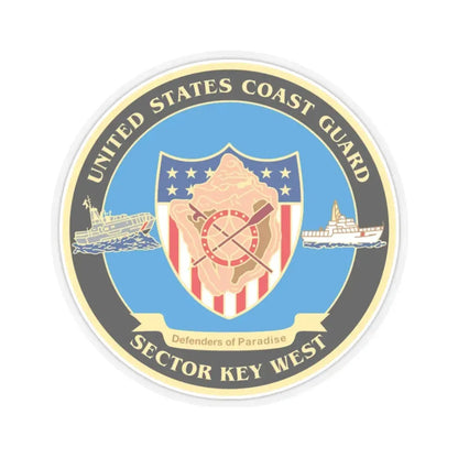 USCG Sector Key West   New 2006 (U.S. Coast Guard) STICKER Vinyl Kiss-Cut Decal 4 Inch Transparent - The Sticker Space