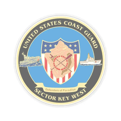 USCG Sector Key West   New 2006 (U.S. Coast Guard) STICKER Vinyl Kiss-Cut Decal 4 Inch Transparent - The Sticker Space