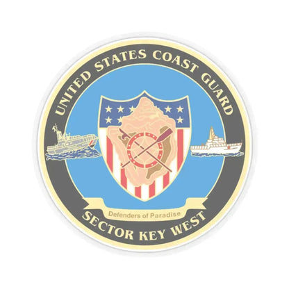 USCG Sector Key West   New 2006 (U.S. Coast Guard) STICKER Vinyl Kiss-Cut Decal 6 Inch Transparent - The Sticker Space