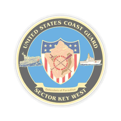 USCG Sector Key West   New 2006 (U.S. Coast Guard) STICKER Vinyl Kiss-Cut Decal 6 Inch Transparent - The Sticker Space