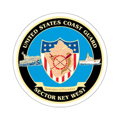 USCG Sector Key West   New 2006 (U.S. Coast Guard) STICKER Vinyl Kiss-Cut Decal 6 Inch White - The Sticker Space