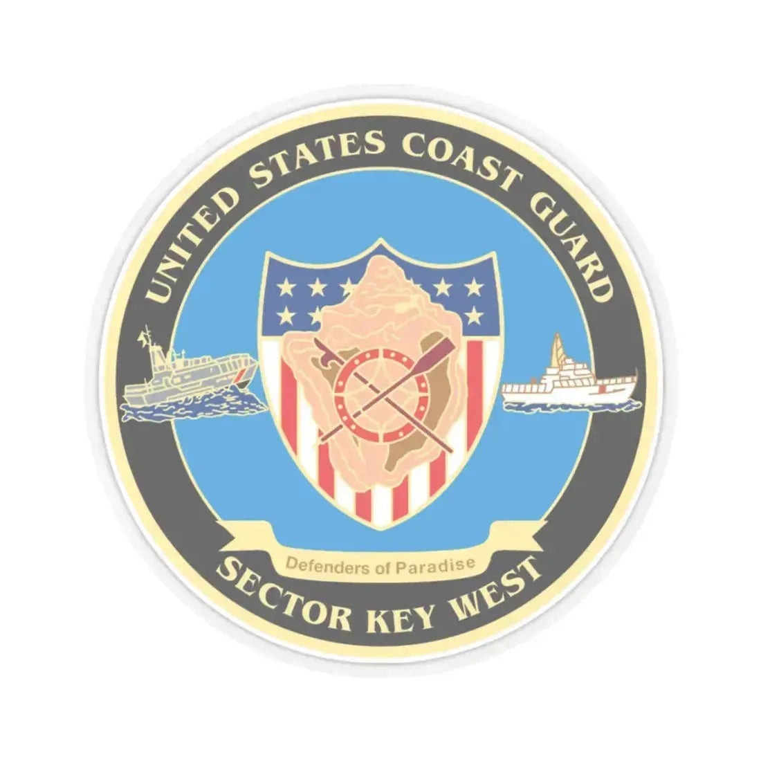 USCG Sector Key West   New 2006 (U.S. Coast Guard) STICKER Vinyl Kiss-Cut Decal - The Sticker Space