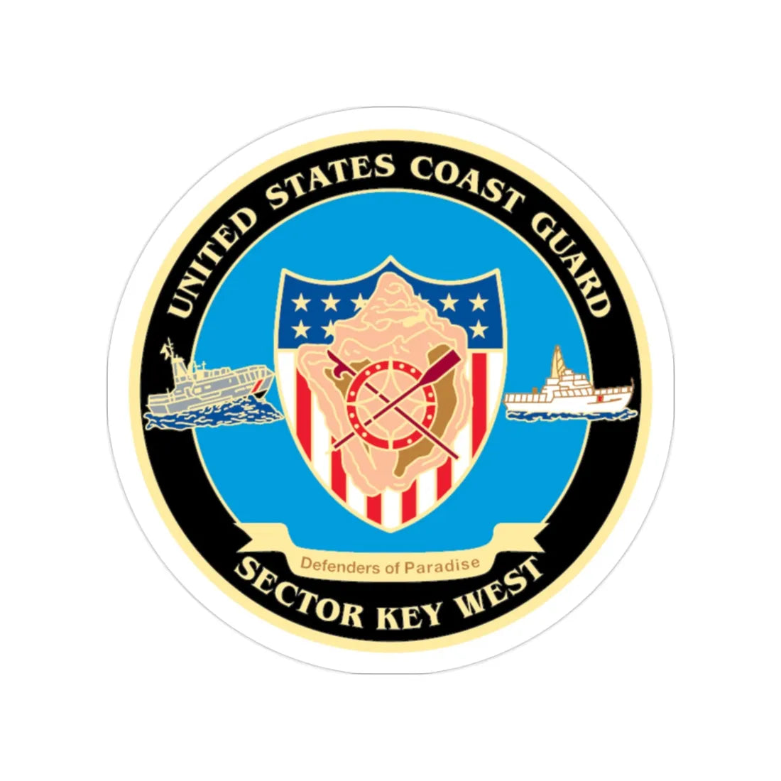 USCG Sector Key West New 2006 (U.S. Coast Guard) Transparent STICKER Die-Cut Vinyl Decal 2 Inch - The Sticker Space