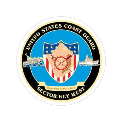 USCG Sector Key West New 2006 (U.S. Coast Guard) Transparent STICKER Die-Cut Vinyl Decal 2 Inch - The Sticker Space