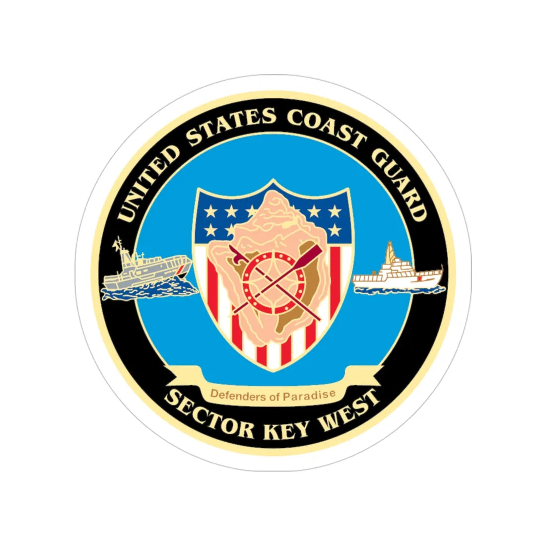 USCG Sector Key West New 2006 (U.S. Coast Guard) Transparent STICKER Die-Cut Vinyl Decal 3 Inch - The Sticker Space