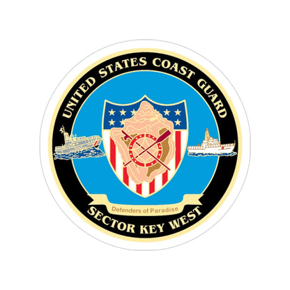 USCG Sector Key West New 2006 (U.S. Coast Guard) Transparent STICKER Die-Cut Vinyl Decal 4 Inch - The Sticker Space
