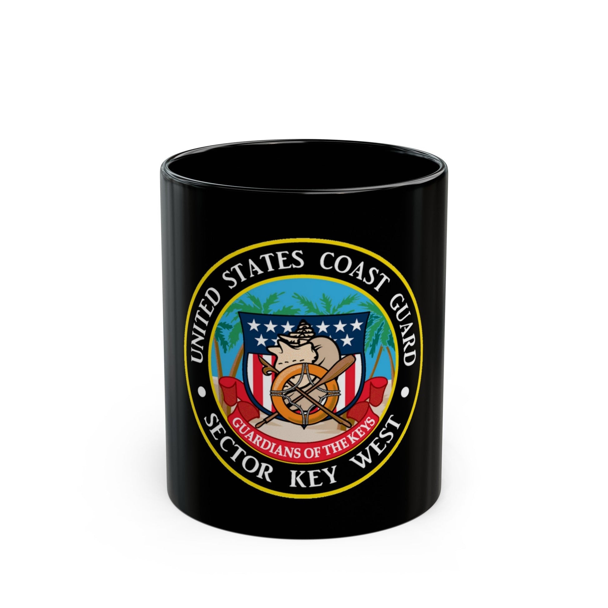 USCG Sector Key West (U.S. Coast Guard) Black Coffee Mug-11oz-The Sticker Space