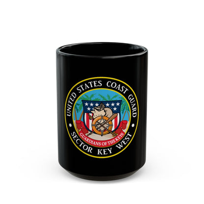 USCG Sector Key West (U.S. Coast Guard) Black Coffee Mug-15oz-The Sticker Space