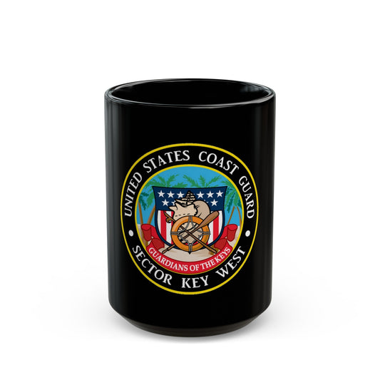 USCG Sector Key West (U.S. Coast Guard) Black Coffee Mug-15oz-The Sticker Space