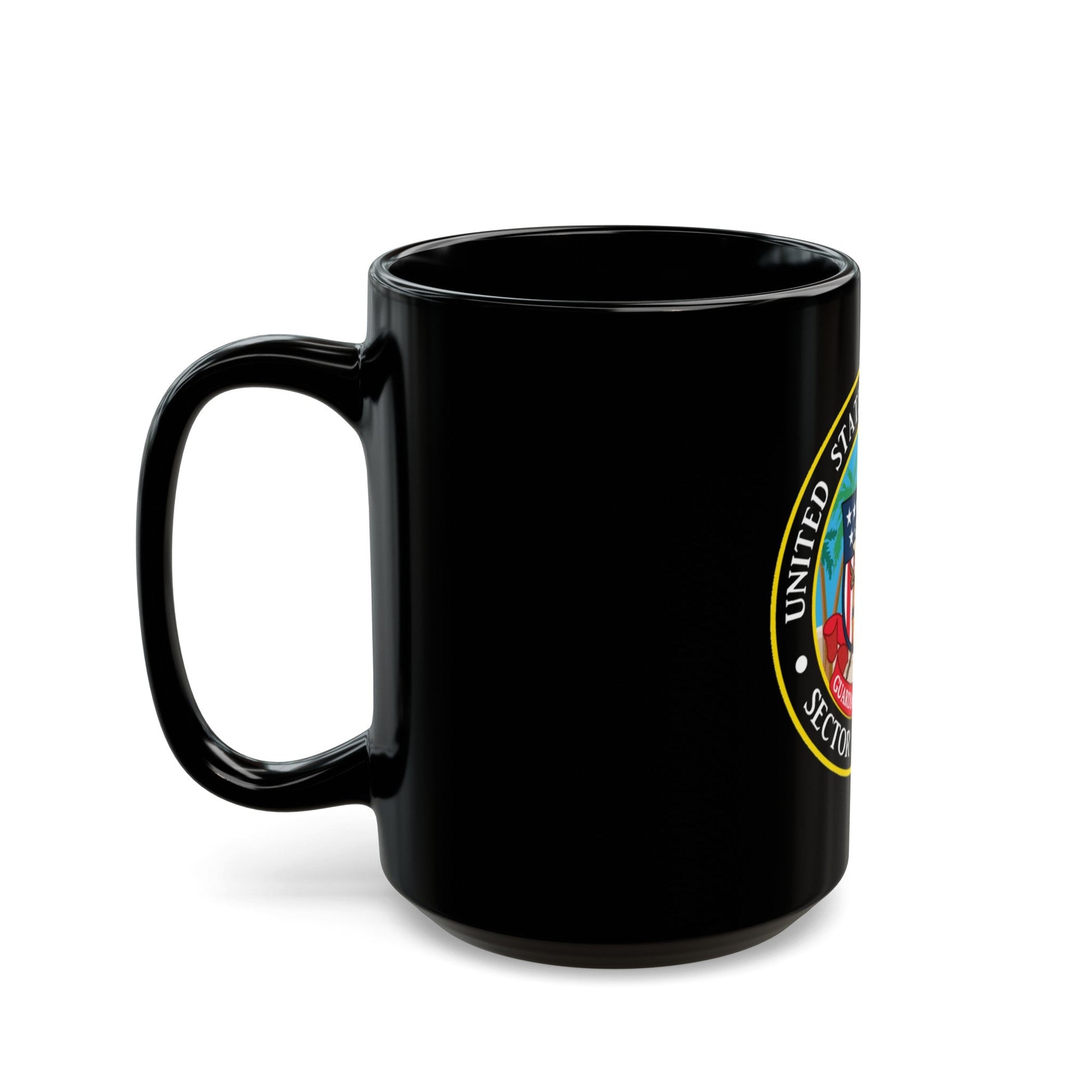 USCG Sector Key West (U.S. Coast Guard) Black Coffee Mug-The Sticker Space