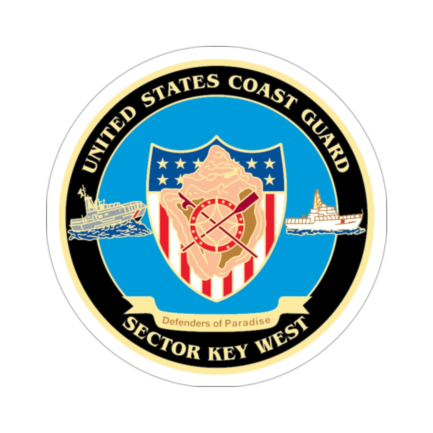 USCG Sector Key West (U.S. Coast Guard) STICKER Vinyl Die-Cut Decal-2 Inch-The Sticker Space