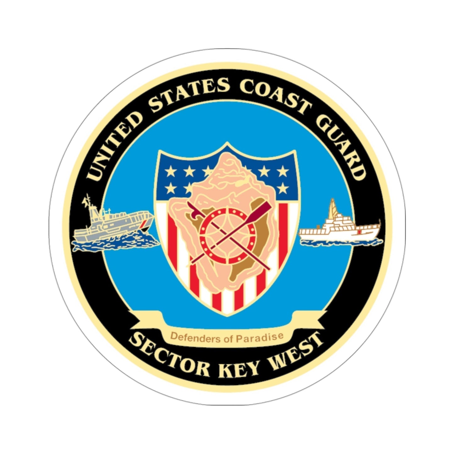 USCG Sector Key West (U.S. Coast Guard) STICKER Vinyl Die-Cut Decal-3 Inch-The Sticker Space