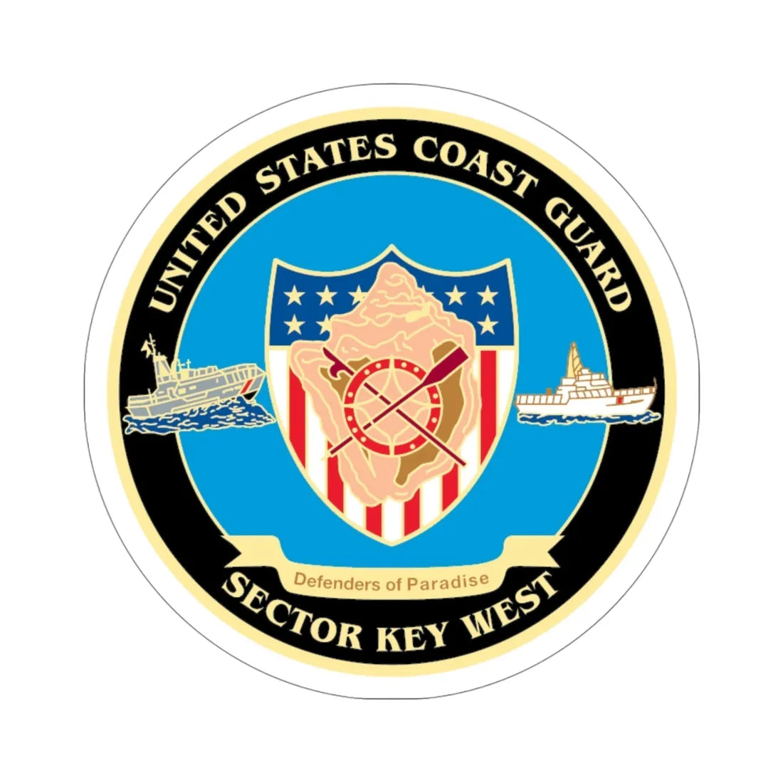USCG Sector Key West (U.S. Coast Guard) STICKER Vinyl Die-Cut Decal 4 Inch - The Sticker Space