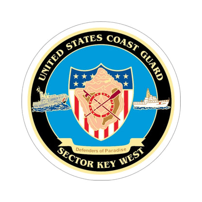 USCG Sector Key West (U.S. Coast Guard) STICKER Vinyl Die-Cut Decal 4 Inch - The Sticker Space