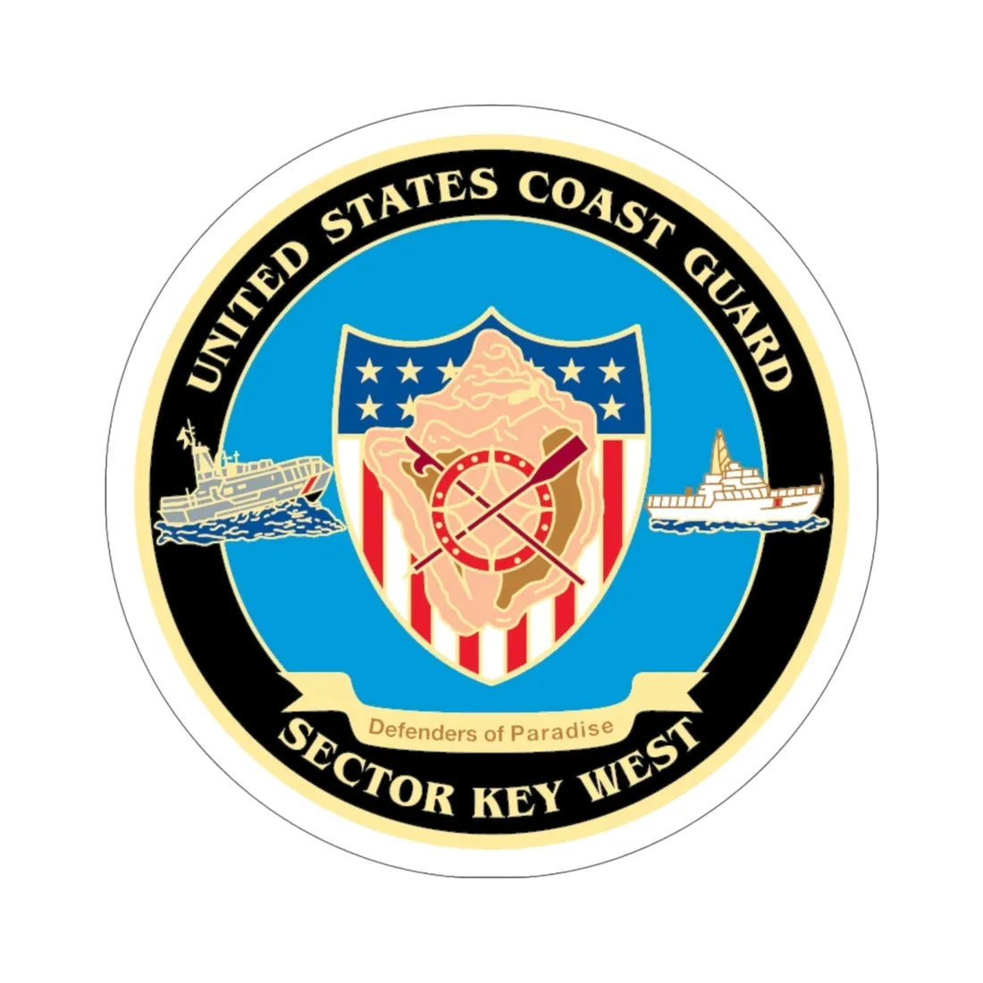 USCG Sector Key West (U.S. Coast Guard) STICKER Vinyl Die-Cut Decal 5 Inch - The Sticker Space