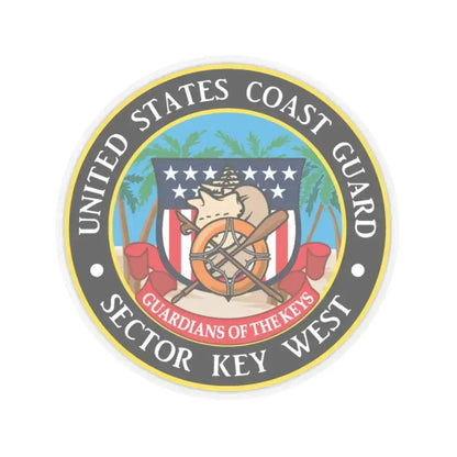 USCG Sector Key West (U.S. Coast Guard) STICKER Vinyl Kiss-Cut Decal 2 Inch Transparent - The Sticker Space