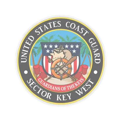 USCG Sector Key West (U.S. Coast Guard) STICKER Vinyl Kiss-Cut Decal 2 Inch Transparent - The Sticker Space