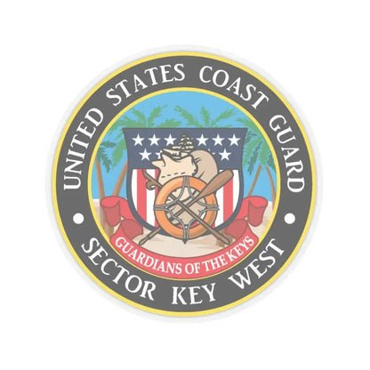 USCG Sector Key West (U.S. Coast Guard) STICKER Vinyl Kiss-Cut Decal 3 Inch Transparent - The Sticker Space