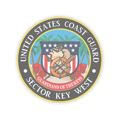 USCG Sector Key West (U.S. Coast Guard) STICKER Vinyl Kiss-Cut Decal 4 Inch Transparent - The Sticker Space