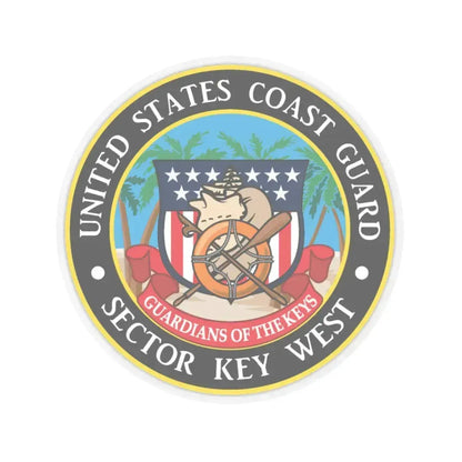 USCG Sector Key West (U.S. Coast Guard) STICKER Vinyl Kiss-Cut Decal 6 Inch Transparent - The Sticker Space