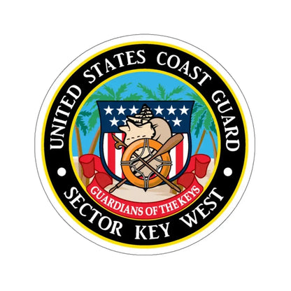 USCG Sector Key West (U.S. Coast Guard) STICKER Vinyl Kiss-Cut Decal 6 Inch White - The Sticker Space