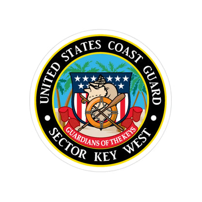 USCG Sector Key West (U.S. Coast Guard) Transparent STICKER Die-Cut Vinyl Decal 2 Inch - The Sticker Space