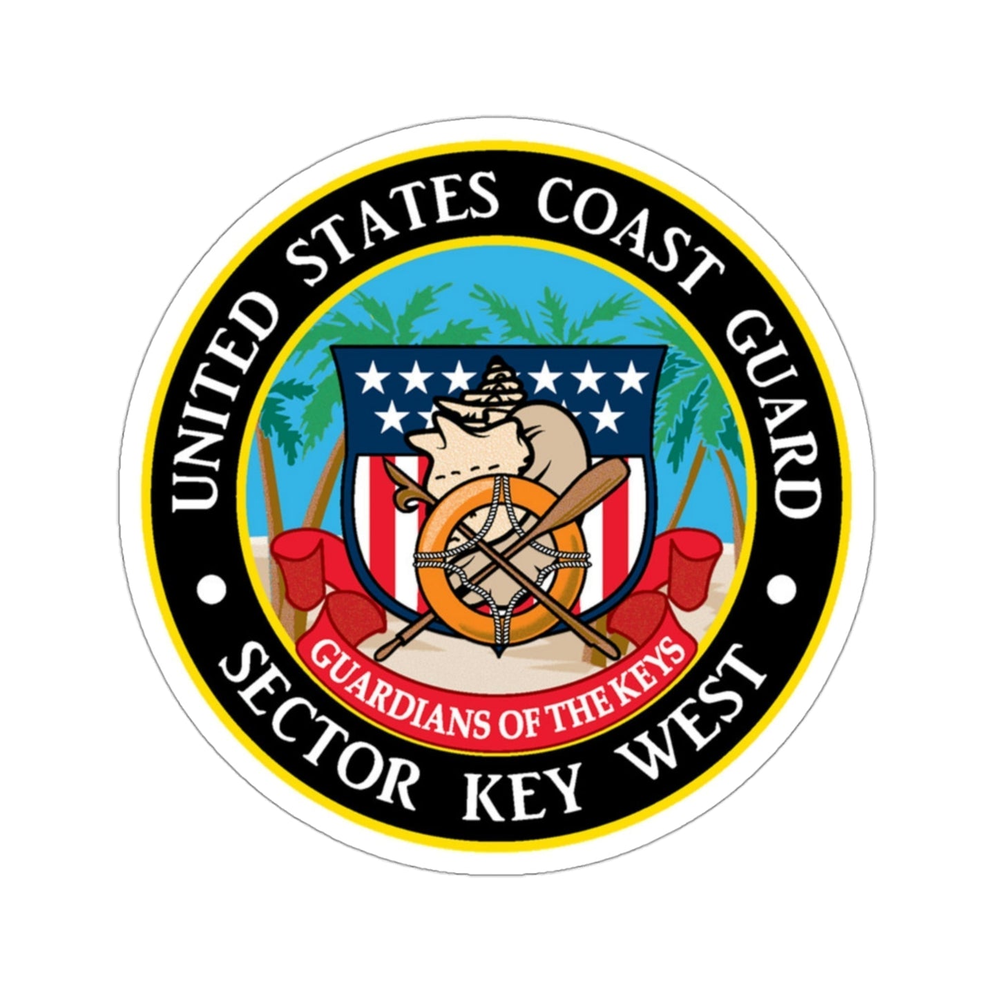 USCG Sector Key West v2 (U.S. Coast Guard) STICKER Vinyl Die-Cut Decal-3 Inch-The Sticker Space