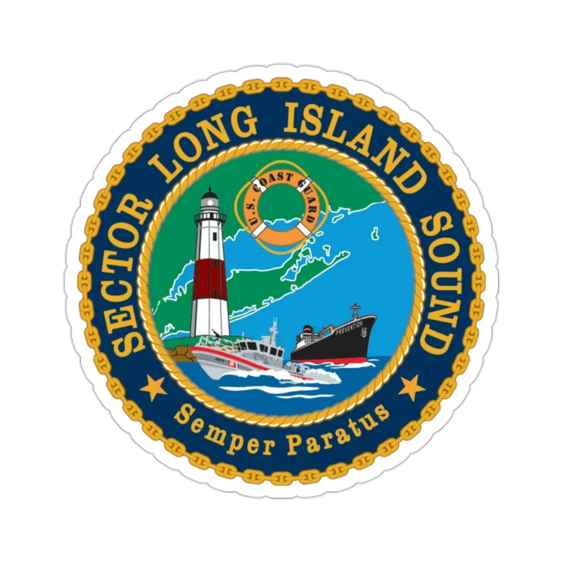 USCG Sector Long Island Sound (U.S. Coast Guard) STICKER Vinyl Die-Cut Decal 2 Inch - The Sticker Space
