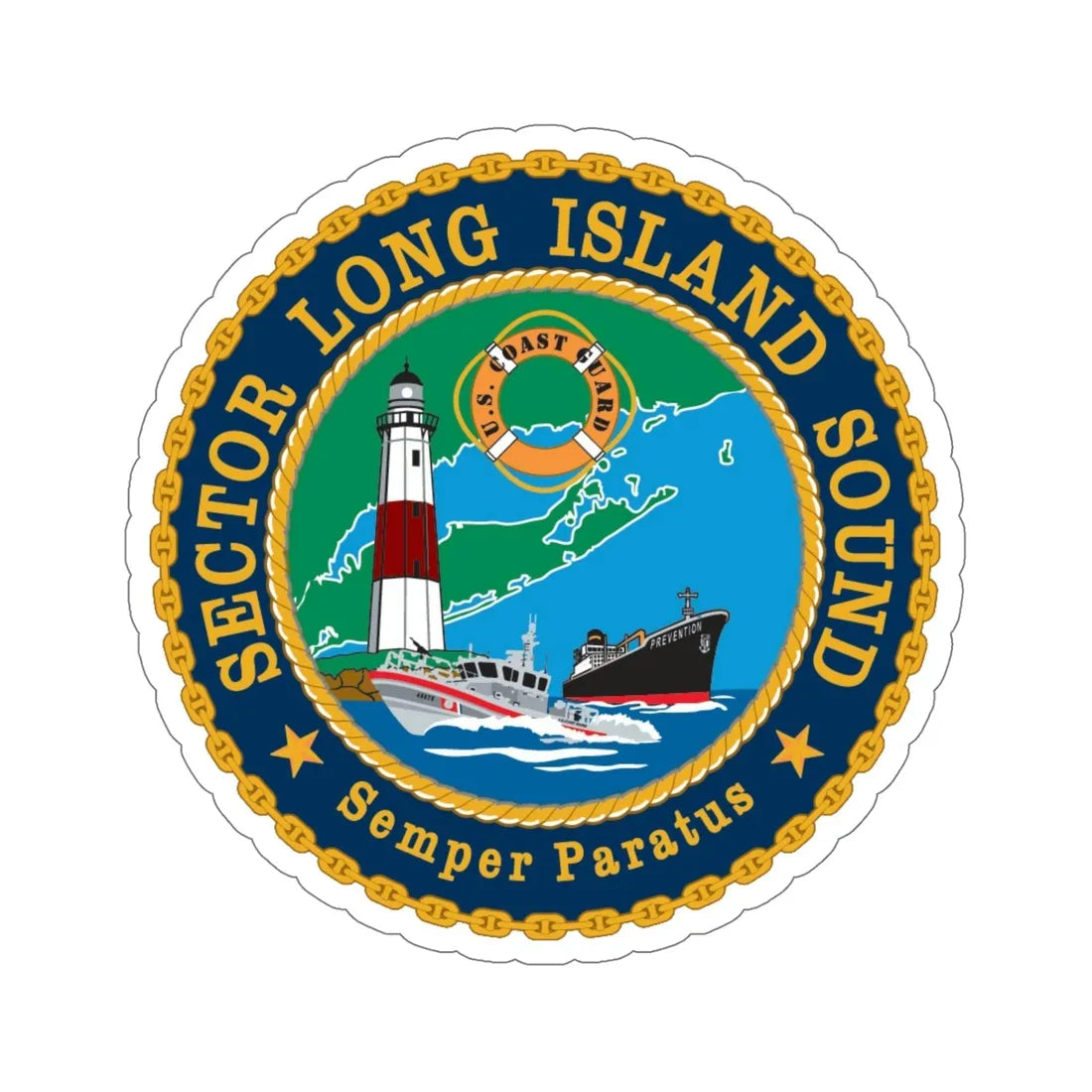 USCG Sector Long Island Sound (U.S. Coast Guard) STICKER Vinyl Die-Cut Decal 6 Inch - The Sticker Space