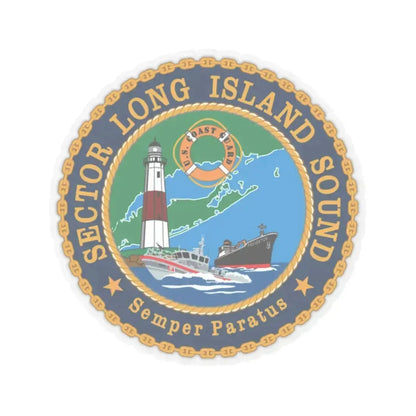 USCG Sector Long Island Sound (U.S. Coast Guard) STICKER Vinyl Kiss-Cut Decal 2 Inch Transparent - The Sticker Space