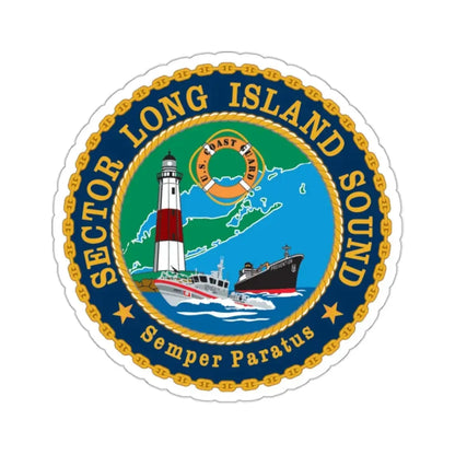 USCG Sector Long Island Sound (U.S. Coast Guard) STICKER Vinyl Kiss-Cut Decal 2 Inch White - The Sticker Space