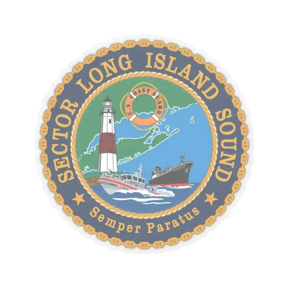 USCG Sector Long Island Sound (U.S. Coast Guard) STICKER Vinyl Kiss-Cut Decal 3 Inch Transparent - The Sticker Space