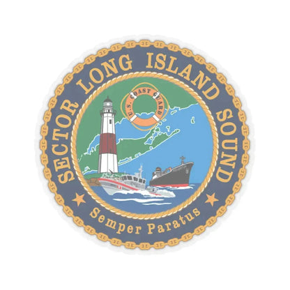 USCG Sector Long Island Sound (U.S. Coast Guard) STICKER Vinyl Kiss-Cut Decal 4 Inch Transparent - The Sticker Space