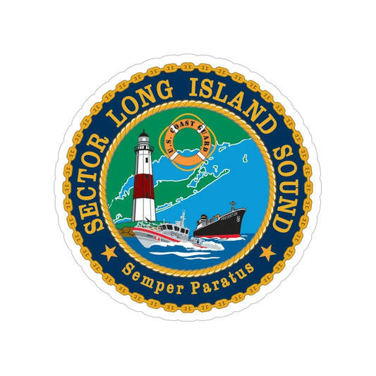 USCG Sector Long Island Sound (U.S. Coast Guard) Transparent STICKER Die-Cut Vinyl Decal 6 Inch - The Sticker Space