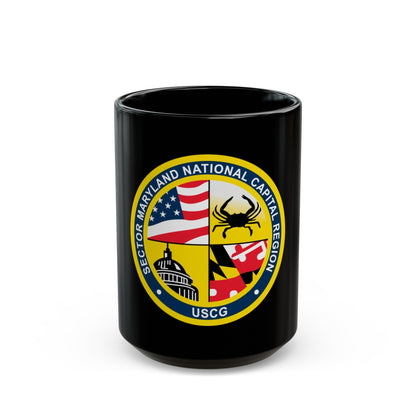 USCG Sector Maryland NRC (U.S. Coast Guard) Black Coffee Mug-15oz-The Sticker Space