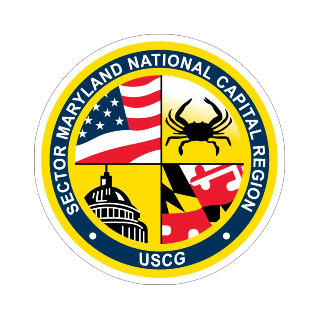 USCG Sector Maryland NRC (U.S. Coast Guard) STICKER Vinyl Die-Cut Decal 3 Inch - The Sticker Space
