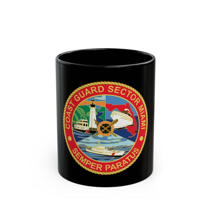 USCG Sector Miami (U.S. Coast Guard) Black Coffee Mug-11oz-The Sticker Space