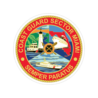 USCG Sector Miami (U.S. Coast Guard) Transparent STICKER Die-Cut Vinyl Decal-5 Inch-The Sticker Space