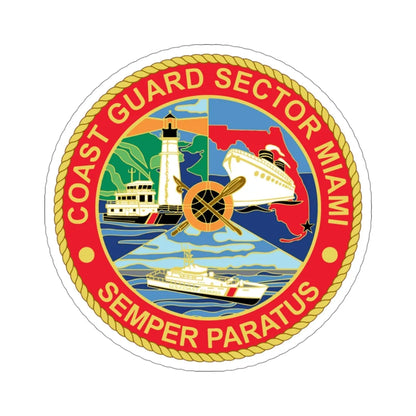 USCG Sector Miami (U.S. Coast Guard) STICKER Vinyl Die-Cut Decal 4 Inch - The Sticker Space