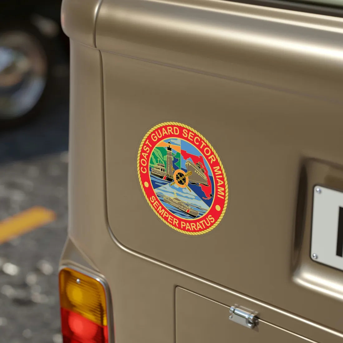 USCG Sector Miami (U.S. Coast Guard) Transparent STICKER Die-Cut Vinyl Decal - The Sticker Space