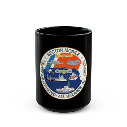 USCG Sector Mobile (U.S. Coast Guard) Black Coffee Mug-15oz-The Sticker Space