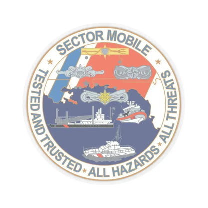 USCG Sector Mobile (U.S. Coast Guard) STICKER Vinyl Kiss-Cut Decal 6 Inch Transparent - The Sticker Space