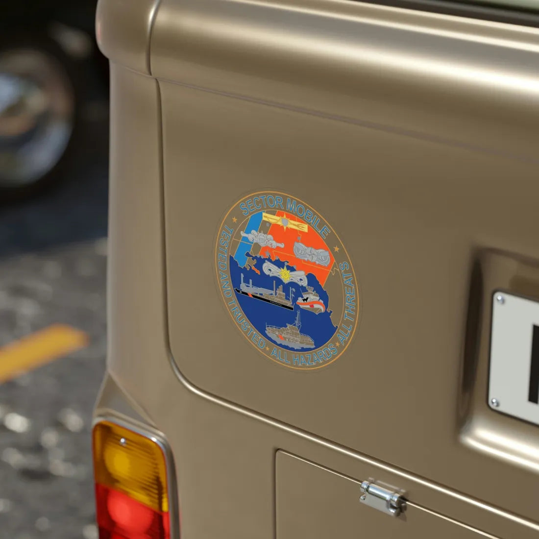 USCG Sector Mobile (U.S. Coast Guard) Transparent STICKER Die-Cut Vinyl Decal - The Sticker Space