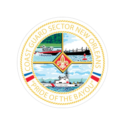 USCG Sector New Orleans Pride of the Bayou (U.S. Coast Guard) Transparent STICKER Die-Cut Vinyl Decal-3 Inch-The Sticker Space