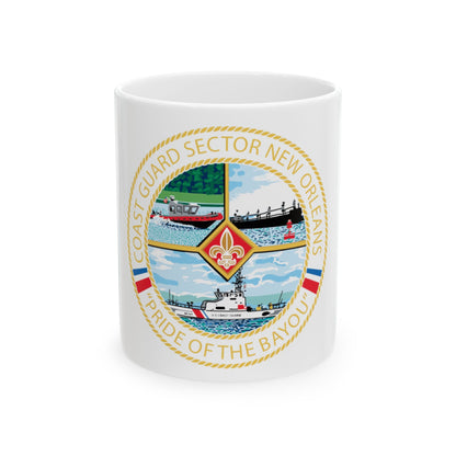 USCG Sector New Orleans   Pride of the Bayou (U.S. Coast Guard) White Coffee Mug