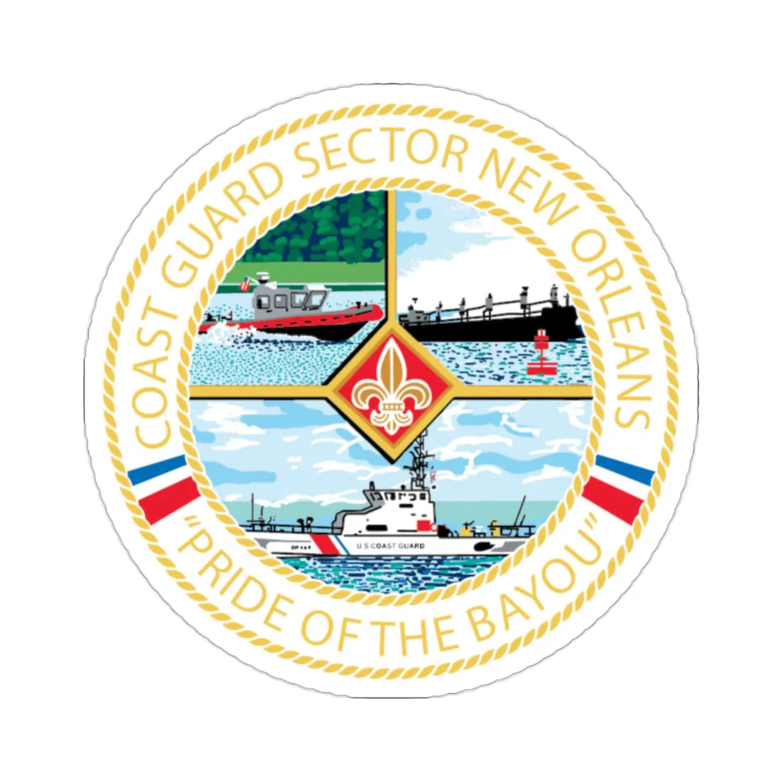 USCG Sector New Orleans Pride of the Bayou (U.S. Coast Guard) STICKER Vinyl Die-Cut Decal 2 Inch - The Sticker Space