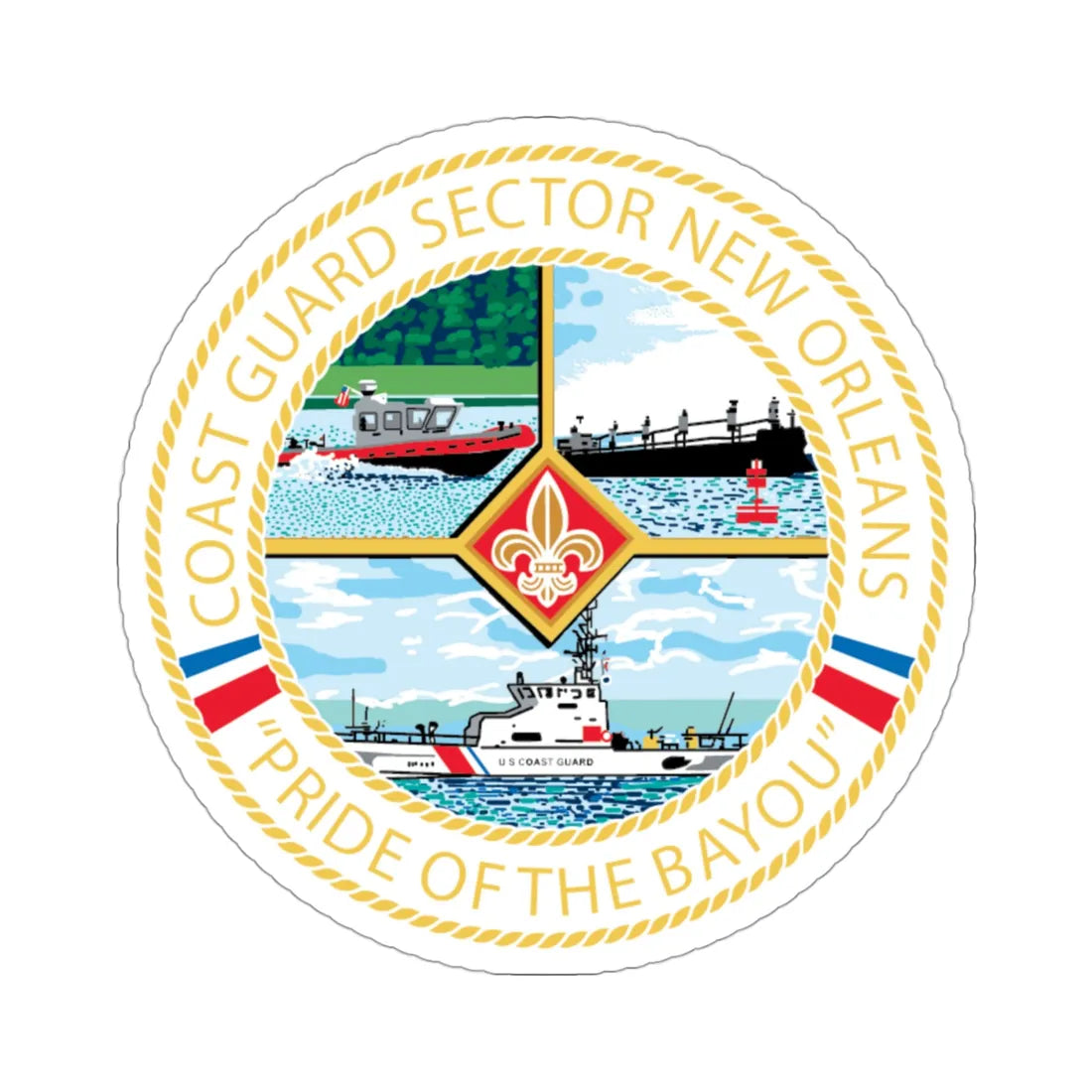 USCG Sector New Orleans Pride of the Bayou (U.S. Coast Guard) STICKER Vinyl Die-Cut Decal 3 Inch - The Sticker Space